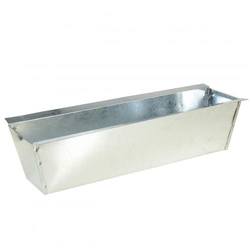 Floristik24 Plantekasse blomsterkasse metal sølv 38x9,5x5cm