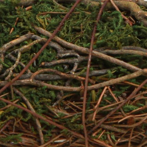 Artikel Plantepude med slyngplanter, mos, planteskål, naturlig 20×20×6,5 cm