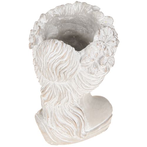 Artikel Plantehoved antik støbesten plantekasse kvinde 12,5×12×20,5cm