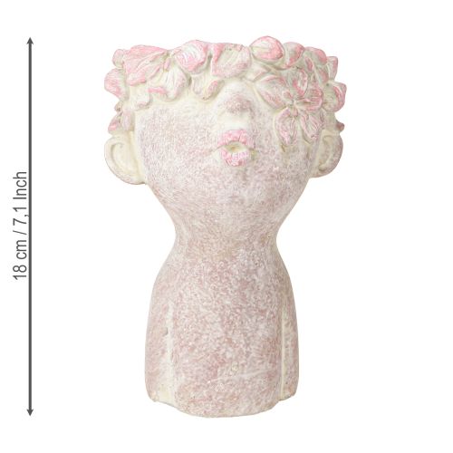 Artikel Plantehoved kys mund buste til plantning pink 18cm 3 stk