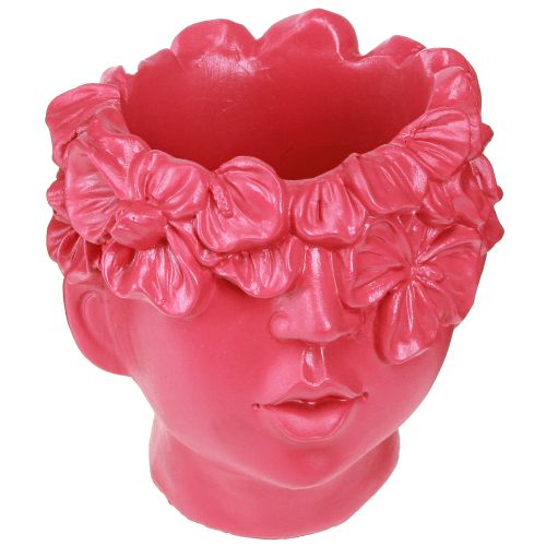 Artikel Plantehoved Polyresin Bust Planter Pink 13,5×13×14cm