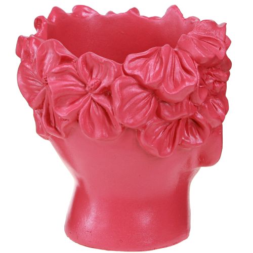 Artikel Plantehoved Polyresin Bust Planter Pink 13,5×13×14cm