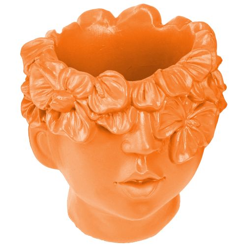 Artikel Plantehoved Plantekasse Buste Plantepotte Orange 13,5×13×14cm