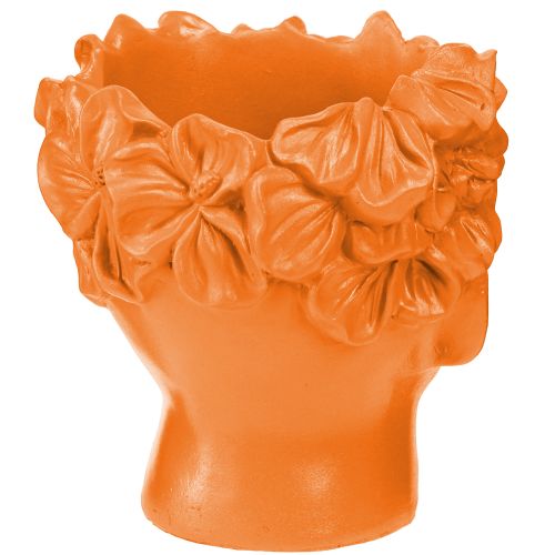 Artikel Plantehoved Plantekasse Buste Plantepotte Orange 13,5×13×14cm