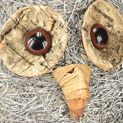 Artikel Plantekurv ugle vinstok hvidvasket Ø14cm