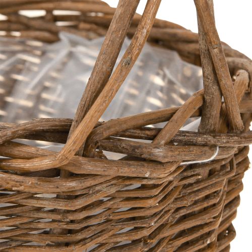Artikel Plantekurv med håndtag oval pilebrun 28/24 cm sæt med 2 stk