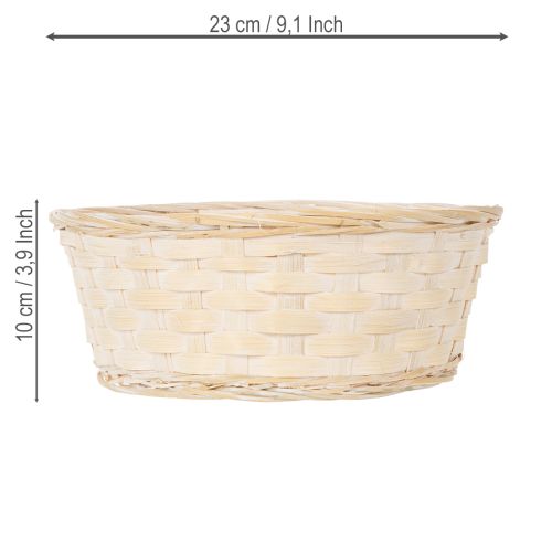 Artikel Flettet kurv som stilfuld blomsterdekoration til opholdsstuen, 23 cm, 6 stk.