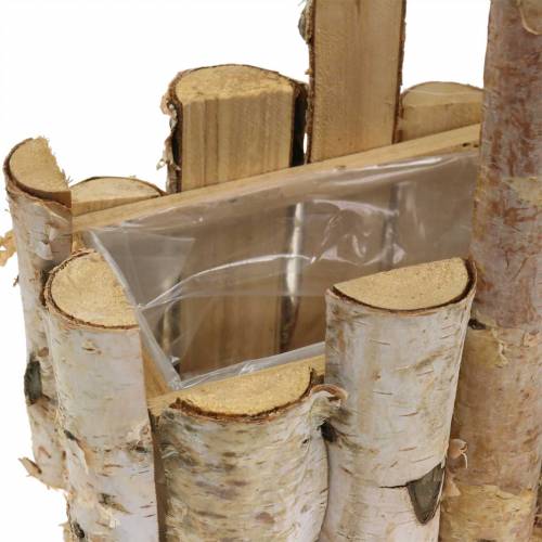 Floristik24 Plantningskurv birkegrener med håndtag 24x14,5 cm H25,5cm