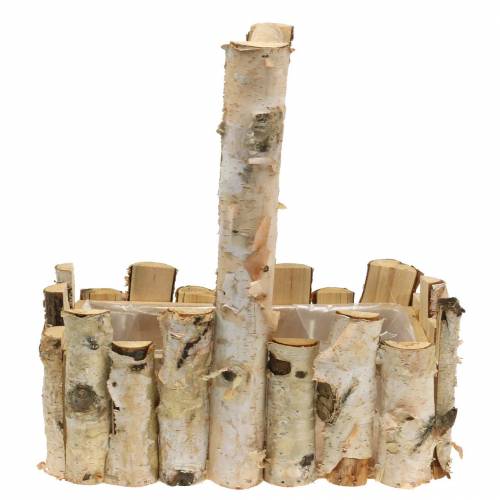 Floristik24 Plantningskurv bjørkegrene 29x17cm H30cm