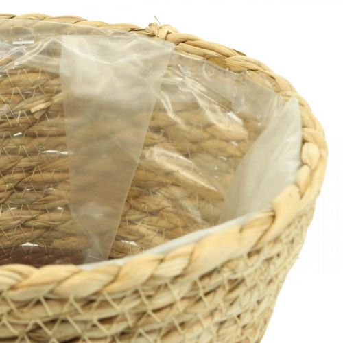 Floristik24 Plantekurv planter søgræs kurv deco natur Ø19cm H16cm