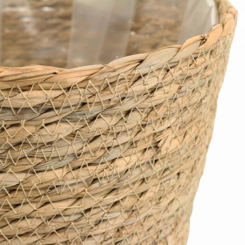 Floristik24 Plantekurv planter søgræs kurv deco natur Ø23cm H20cm