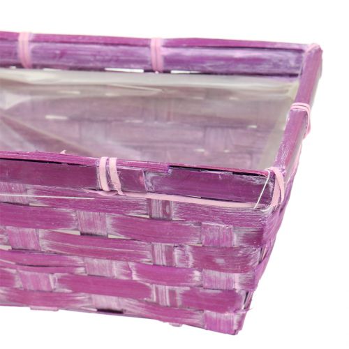 Artikel Chipkurv firkantet lilla/hvid/pink 8 stk