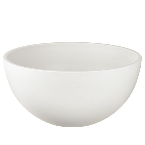 Blomsterpotte plast rund skål hvid Ø25cm H12cm