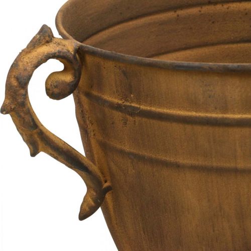 Floristik24 Plantekrukke rust look kop vase metal Ø22,5cm H32,5cm