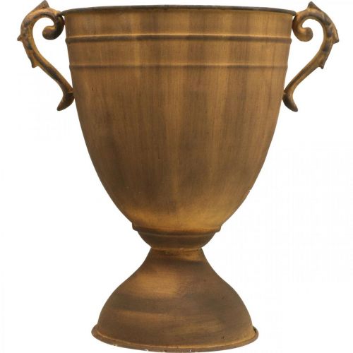 Plantekrukke rust look kop vase metal Ø22,5cm H32,5cm | Floristik24.dk