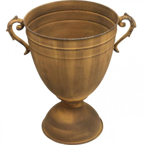 Floristik24 Plantekrukke rust look kop vase metal Ø22,5cm H32,5cm