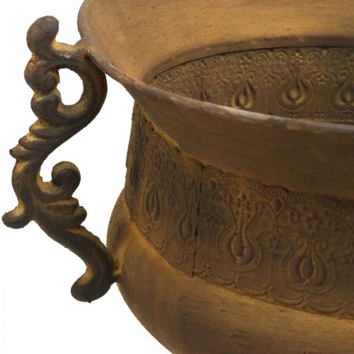 Floristik24 Plantekasse rust look kop vase stor metal Ø29cm H39cm