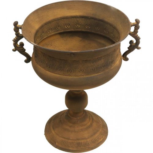 Floristik24 Plantekasse rust look kop vase stor metal Ø29cm H39cm