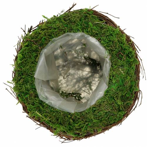Planteskål rattan, mos Ø16cm H11cm