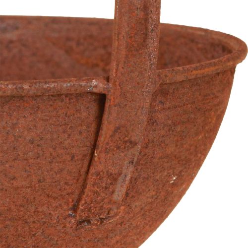 Floristik24 Planteskål hængende køkkendekoration spartel rust Ø16,5cm 2stk
