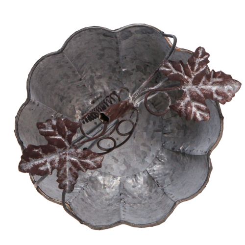 Artikel Planteskål metal græskar dekorativ potte zink Ø21/30cm sæt med 2 stk