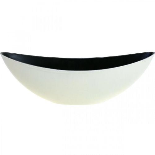 Floristik24 Planteskål oval dekorativ skål Jardiniere cremehvid 39×12×13cm