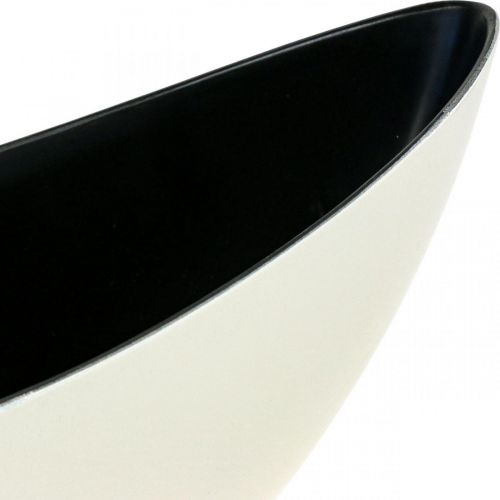 Floristik24 Planteskål oval dekorativ skål Jardiniere cremehvid 39×12×13cm