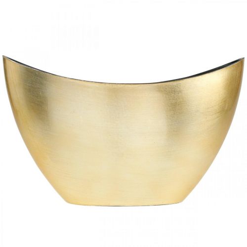 Floristik24 Planteskål oval dekorativ skål jardiniere guld 24×10×15cm