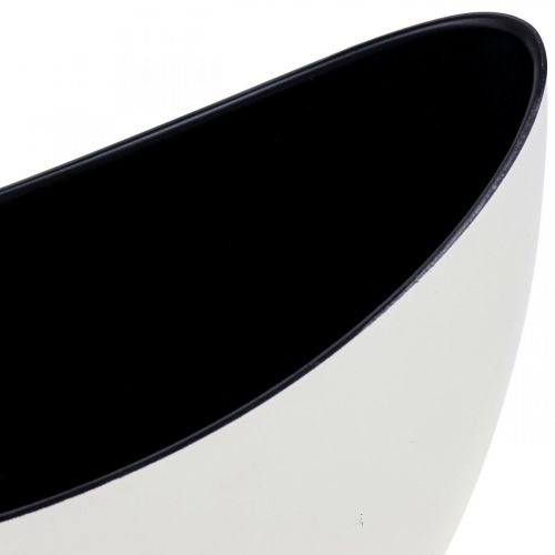Floristik24 Planteskål oval dekorativ skål Jardiniere cremehvid 24×10×15cm