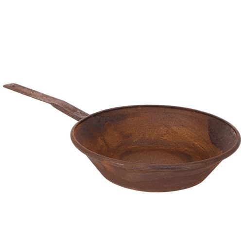 Plantebakke, rustfarvet pande med håndtag, metalplantekasse, Ø31 cm købe | Floristik24.dk