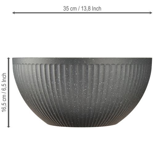 Artikel Planteskål plast antracit Ø35cm H16,5cm
