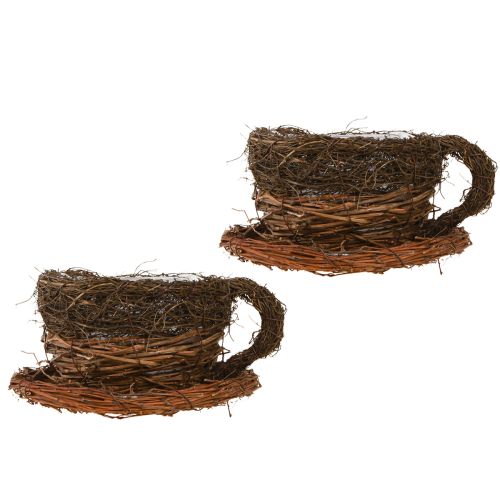 Artikel Planteskål kop halmstokke naturbrun Ø20cm 2stk