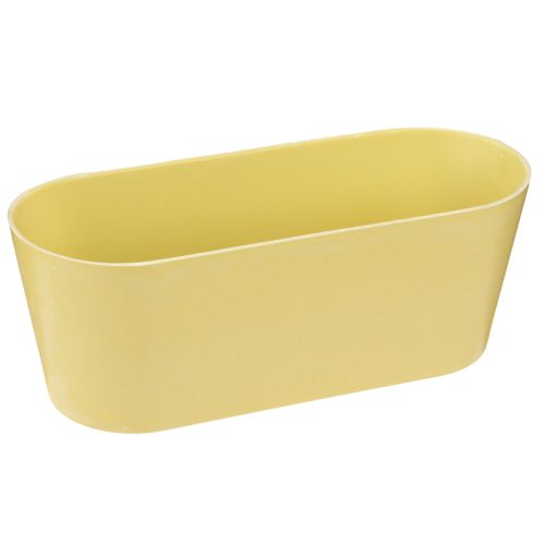 Artikel Planteskål oval pynteskål plast gul 27×11×10cm 3stk