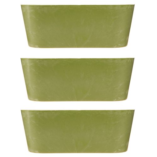 Artikel Planteskål oval grøn skål plast 27×11×10cm 3stk