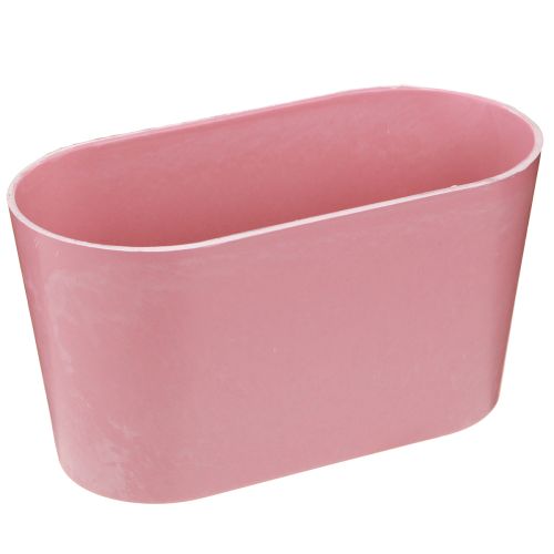 Artikel Planteskål oval pink pynteskål plast 20×10×11cm 3stk