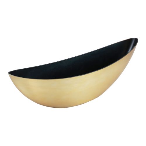 Floristik24 Planteskål plantebåd sort guld 55×15×18cm