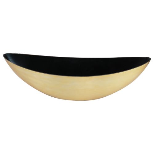 Floristik24 Planteskål plantebåd sort guld 55×15×18cm