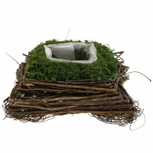 Artikel Plantepude rattan, mos 20cm x 20cm H8cm