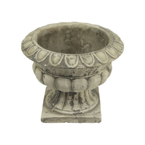 Artikel Planteskål lille plantepotte trofæ antik beton Ø15cm H13cm
