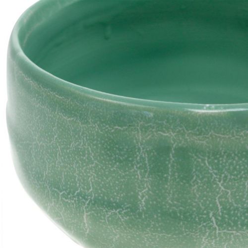 Floristik24 Planteskål med kurvmønster, keramisk dekoration, rund arrangementsskål Ø16cm H7,5cm