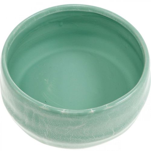 Floristik24 Planteskål med kurvmønster, keramisk dekoration, rund arrangementsskål Ø16cm H7,5cm