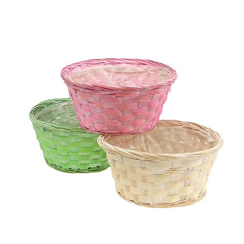Planteskål rund Ø20cm farverig 8 stk