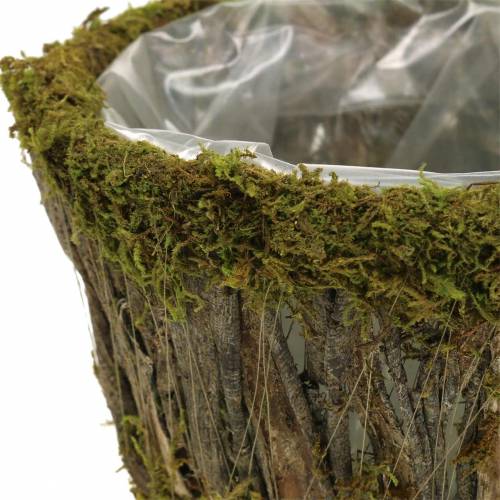 Floristik24 Planteskål mos/bark rund Ø15/20cm sæt med 2 stk