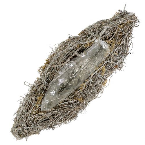 Floristik24 Planteskib lavet af vinstok hvidvasket 40cm x 13cm
