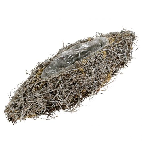 Floristik24 Planteskib lavet af vinstok hvidvasket 40cm x 13cm