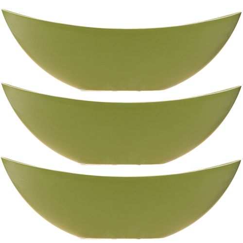 Artikel Plantebåd plast pynteskål grøn 28×9×9cm 3stk
