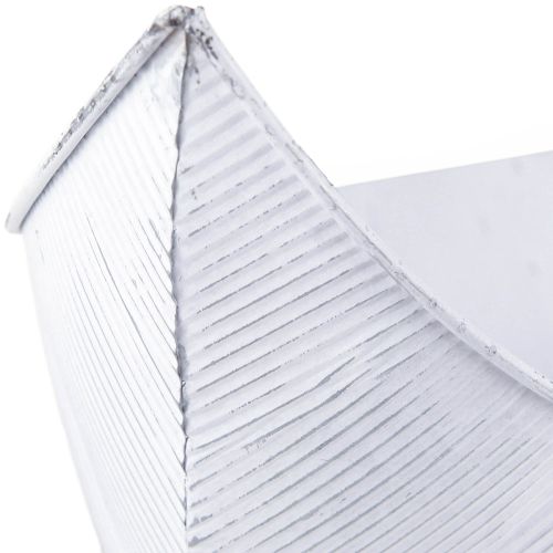 Artikel Planteskål båd metal hvid sølv 54,5/48/42 cm sæt med 3