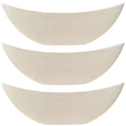 Artikel Plantebåd planteskål beige meleret L38,5cm 3stk
