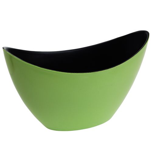 Floristik24 Plantebåd grøn dekorativ skål oval 20cmx9cmx12cm