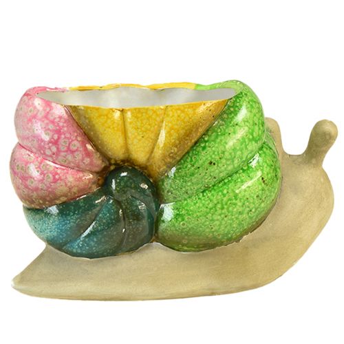 Artikel Dekorativ snegleplantepotte keramisk urtepotte farverig 19×8,5×11cm